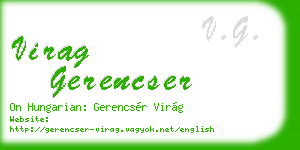 virag gerencser business card